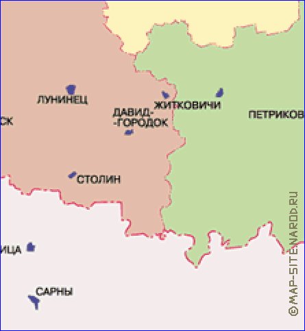 Administrativa mapa de Bielorrussia