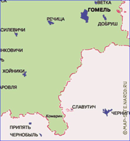 Administrativa mapa de Bielorrussia