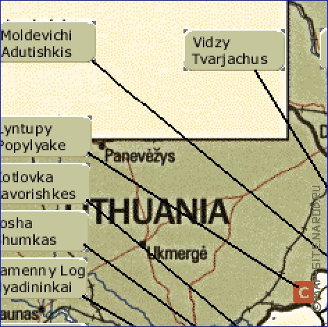 mapa de Bielorrussia em ingles