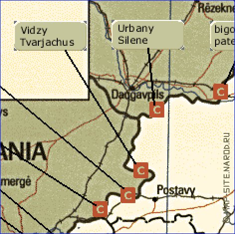 mapa de Bielorrussia em ingles