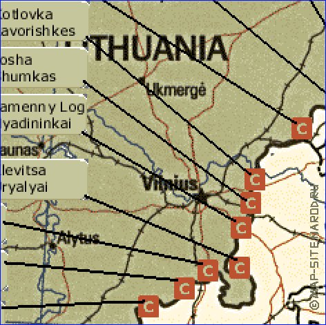 mapa de Bielorrussia em ingles