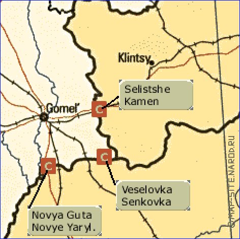 mapa de Bielorrussia em ingles