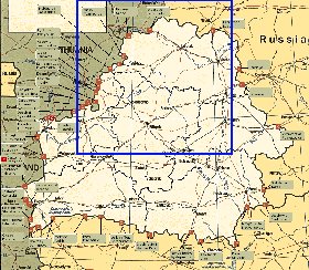 mapa de Bielorrussia em ingles