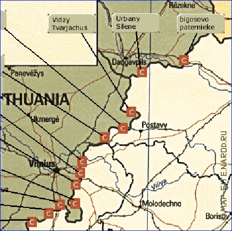 mapa de Bielorrussia em ingles