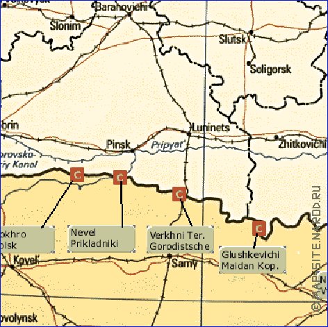 mapa de Bielorrussia em ingles