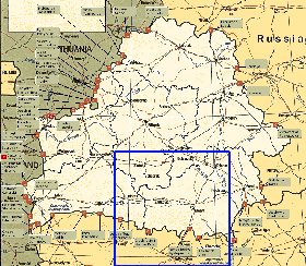 mapa de Bielorrussia em ingles