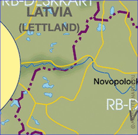 carte de Bielorussie en allemand