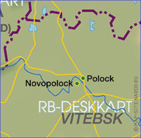 carte de Bielorussie en allemand