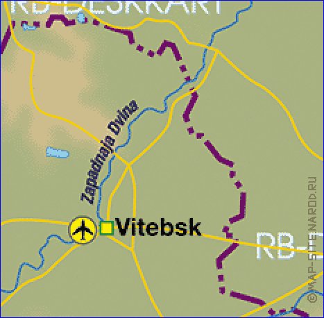 carte de Bielorussie en allemand