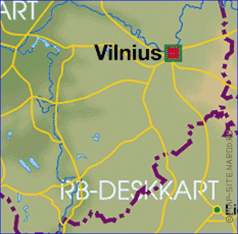 carte de Bielorussie en allemand