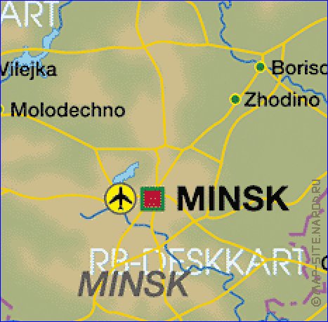 mapa de Bielorrussia em alemao