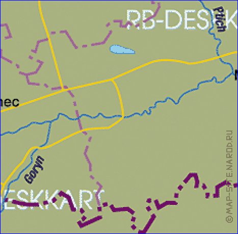 carte de Bielorussie en allemand