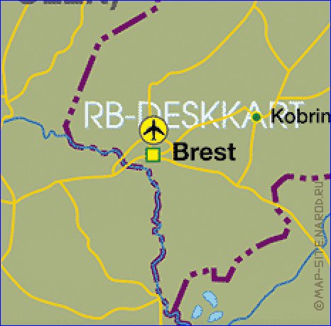 carte de Bielorussie en allemand