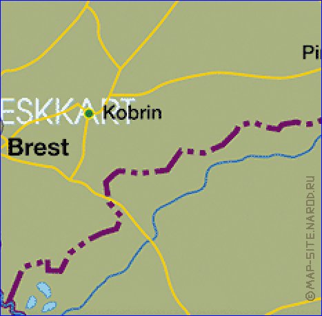 carte de Bielorussie en allemand