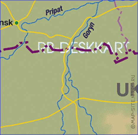 carte de Bielorussie en allemand