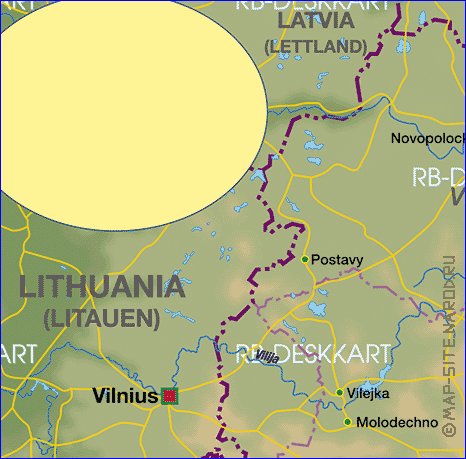 carte de Bielorussie en allemand