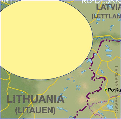 carte de Bielorussie en allemand