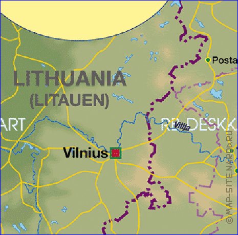 carte de Bielorussie en allemand