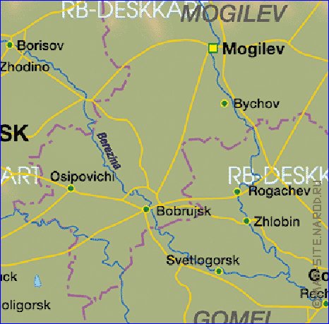 carte de Bielorussie en allemand