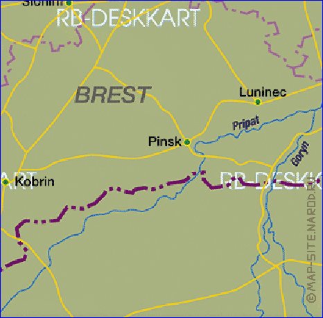 mapa de Bielorrussia em alemao