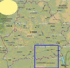 mapa de Bielorrussia em alemao