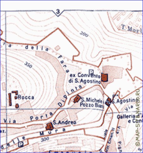 mapa de Bergamo em italiana