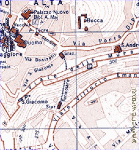 mapa de Bergamo em italiana