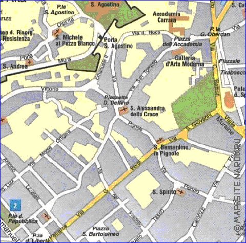 mapa de Bergamo