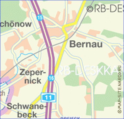 carte de des routes Berlin