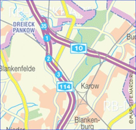 carte de des routes Berlin