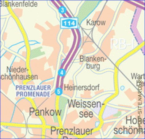 carte de des routes Berlin