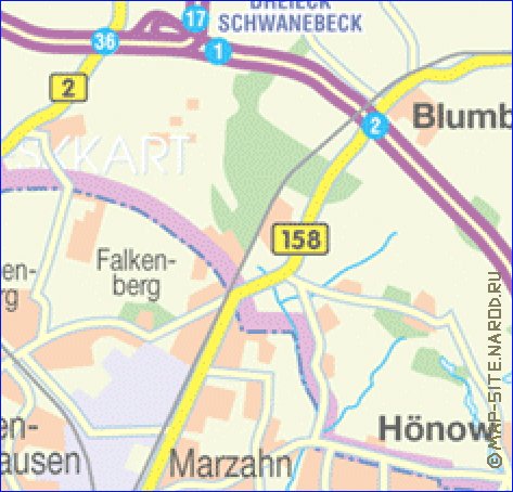 carte de des routes Berlin