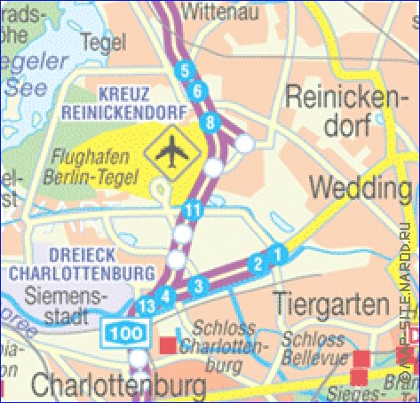 carte de des routes Berlin