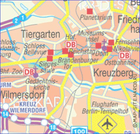 carte de des routes Berlin