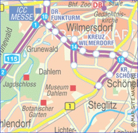 carte de des routes Berlin