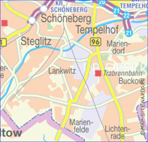 carte de des routes Berlin