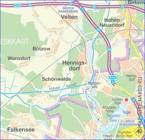 mapa de de estradas Berlim