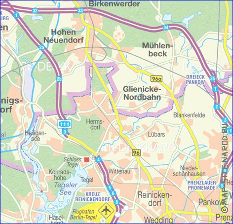 carte de des routes Berlin