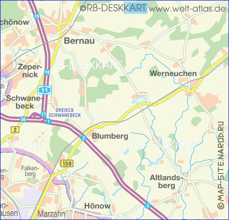 carte de des routes Berlin