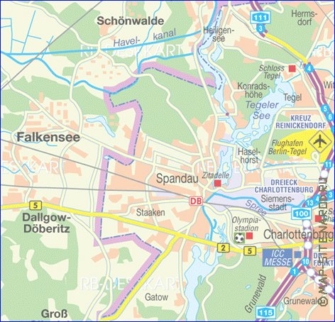 carte de des routes Berlin