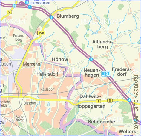 carte de des routes Berlin