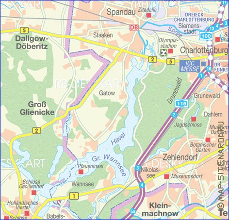 carte de des routes Berlin