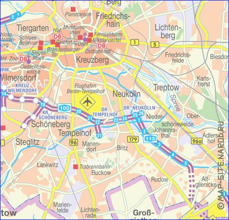 carte de des routes Berlin