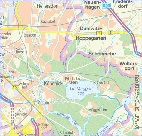 carte de des routes Berlin