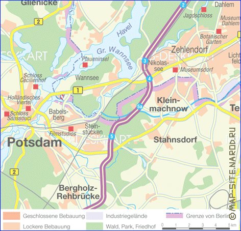 carte de des routes Berlin