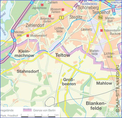 carte de des routes Berlin