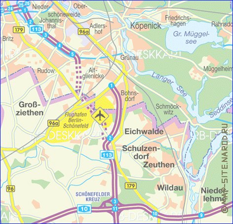 carte de des routes Berlin