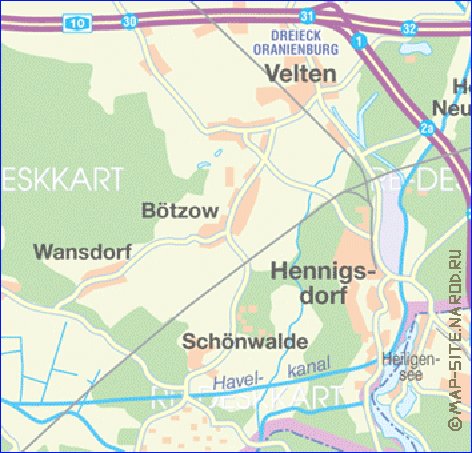 mapa de de estradas Berlim