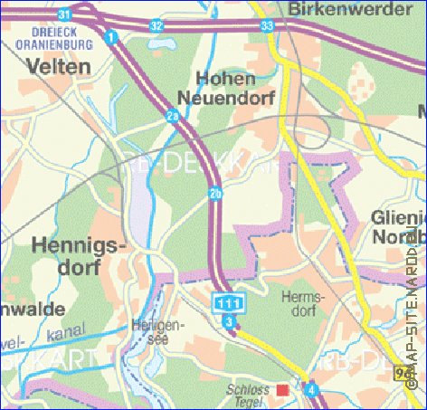 carte de des routes Berlin