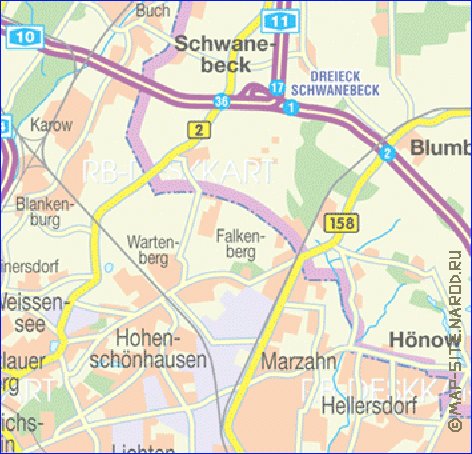 carte de des routes Berlin